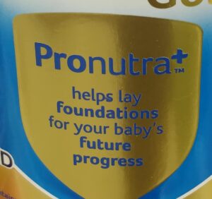 Danone Nutricia own the Pronutra+ trademark and nutrition marketing message.