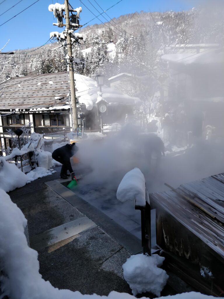 Cooking hot springs, Nozawa.